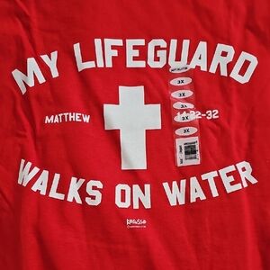 Kellssa Red Lifeguard Graphic Tee 2/$40